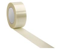 Ruban adhésif Polypropylène armature croisée incolore 50 mm x 50 m
