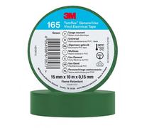 3M Ruban isolant électrique Temflex 165 vinyle vert 15 mm x 10 m 0,15 mm - 100 morceaux