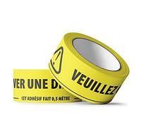 Ruban adhésif PVC Ultra-résistant ''Veuillez conserver une distance de 1,5 mètre'' - Lot de 6