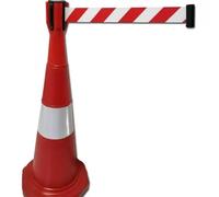 Ruban adhésif rétractable for cônes de signalisation - Bande d'isolation télescopique for la circulation routière et piétonne(Red,2meters)