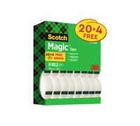 Ruban adhésif Magic 810, 19 mm x 33 m, 24 rouleaux