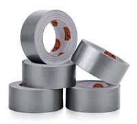 Ruban adhésif TAPEBEAR Heavy Duty 1,88 pouces x 30 verges (90 pieds), ruban étanche argenté 9 mils épais, adhésif solide, inscriptible, déchirable à la main pour emballage, réparations, 5 rouleaux, to