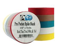 Ruban adhésif textile Pro Tapes Pro Pocket Spike 12 mm x 5,4 m, 5 couleurs claires