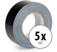 Ruban adhésif toilé Stagecaptain DT-4850BK-PRO Gaffa Tape 50m pack de 5 noir Noir G