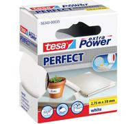 tesa Ruban adhésif toilé extra Power® 56343 – blanc 2,75 m x 38 mm – rouleau, lot de 6