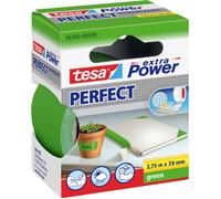 tesa Ruban adhésif toilé extra Power Perfect – Réparation/renfort/fixation – Vert 2,75 m x 38 mm