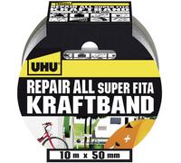 Ruban adhésif toilé UHU® Repair UHU 48145 argent (L x l) 10 m x 50 mm caoutchouc 1 pc(s)