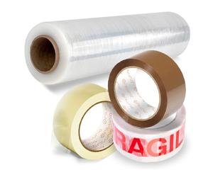 Ruban Adhésif Transparent, Marron et "Fragile" et Film Transparent pour Emballage de Cartons et Meubles, Kit Complet d'Emballage, Protection Idéale Expéditions Déménagements - Ofituria (Kit Sécurité)