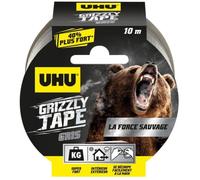 UHU Ruban adhésif toilé Grizzly Tape - Étanche, ultra fort & durable - Gris 10 m x 50 mm