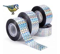 Ruban Anti Oiseaux 3 Rouleaux 2.4x80m Jardin Balcon | Réfléchissant, sans adhésif, suspendre, pigeons, corbeaux, arbres fruitiers, terrasse, extérieur, résistant UV