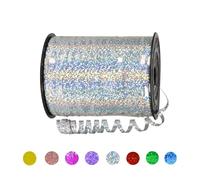 Ruban Argenté Ballon,Ficelle pour Ballon,500 Yard Cadeau Rubans Laser Curling,Fil Ballons Anniversaire pour Décoratif Cadeau Accessoire de Décoration & Bricolage Et Ballon Mariage Anniversaire