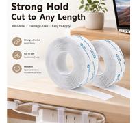 Ruban auto-adhésif à crochets et boucles pour rideau de moustiquaire, bande de fixation adhésive découpable pour l'installation de moustiquaires, fixation DIY pour fenêtres de maison 1 cm x 5 m,1 cm x