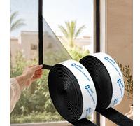 Ruban auto-adhésif à crochets et boucles pour rideau de moustiquaire de fenêtre, bande de fixation adhésive découpable pour installation de moustiquaire, fixation DIY pour fenêtre de maison 1 cm x 5 m