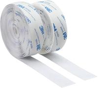 Ruban Autocollant Auto-Adhésif à Crochets et Boucles, Fait de 3m 9448A Ruban, Montage à Crochets de Fixation pour Voiture Scolaire et Bureau à Domicile, 2,5CM * 3M (2 rouleau) (Blanc)