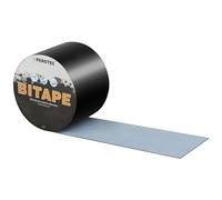 Ruban bitumineux 100 mm x 10 m, bande étanche auto-adhésive pour toiture, réparation fuite, résistance UV, humidité, aluminium, Noir RAL 9005