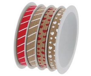 Ruban bolduc multibobine 'Malta-Mix rouge'