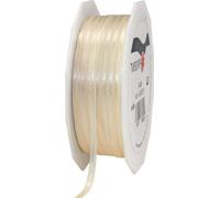Ruban cadeau crème - Rouleau de 50 m - Largeur 3 mm - Polyester