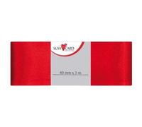 Ruban cadeau 'Doppelsatin', 40 mm x 3 m, rouge