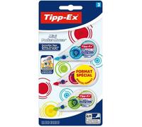 BIC Correcteur ruban Tipp-Ex Mini Pocket Mouse 6 m x 5 mm Couleurs fantaisies - Blister 3