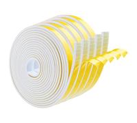Ruban d’étanchéité autocollant en mousse, blanc 6x1,5mm, caoutchouc expansé résistant aux intempéries, anti-collision, isolation acoustique (5m x 5 rouleaux)
