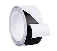 Ruban d'avertissement de danger auto-adhésif, paquet 2, 33,0 mx 50 mm, ruban marquage au sol multicolore en PVC(Black White)