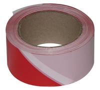 Ruban de chantier - NOVAP - haute résistance - 100 m x 50 mm - rouge et blanc