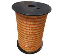 RUBAN DE CLOTURE ELECTRIQUE - 200 M - 10 MM - 4 FILS INOX - ORANGE ET JAUNE