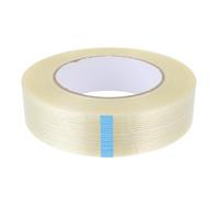 Ruban de filament en fibre de verre, ruban d'emballage en fibre de verre renforcé transparent très résistant pour emballage, réparation, fixation (20 mm x 50 m)