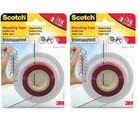 Ruban de fixation transparent Scotch-Fix 4910C-1915-P, 19mmx1,5m, 1 rouleau/paquet (L'emballage peut varier) (Lot de 2)