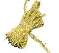Ruban de jute Ruban hessien en toile de Jute Vintage, 5 mètres, 6mm, avec dentelle, décoration fête mariage et noël, artisanat DIY(Color 8)