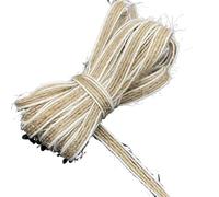 Ruban de jute Ruban hessien en toile de Jute Vintage, 5 mètres, 6mm, avec dentelle, décoration fête mariage et noël, artisanat DIY(Color 5)