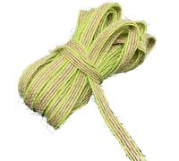 Ruban de jute Ruban hessien en toile de Jute Vintage, 5 mètres, 6mm, avec dentelle, décoration fête mariage et noël, artisanat DIY(Color 6)