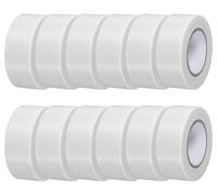 Ruban de marquage, 12 pièces, non adhésif, en PVC, 2,5 cm x 30 m, blanc