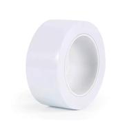 Ruban de marquage au sol, ruban d'avertissement de danger jaune, ruban adhésif de marquage for barrière, 20 mm à 150 mm, 9 couleurs, 33 m(White,20MM x 33Meter)