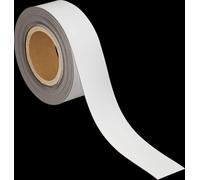 Ruban de marquage MAUL métallique 1 pièce 42 g/cm² magnétique revêtement plastique inscriptible 10 m x 5 cm x 1 mm blanc