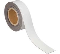 Ruban de marquage MAUL métallique 1 pièce 42 g/cm² magnétique revêtement plastique inscriptible 10 m x 4 cm x 1 mm blanc