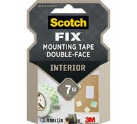 Ruban de montage intérieur 3M Scotch-Fix, 19 mm x 1,5 m, Tient jusqu'à 7 kg, 1 kg/22 cm x1 morceau
