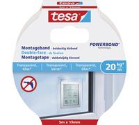 Ruban de montage tesa GLASS 77741-00000-00 tesa® Powerbond transparent (L x l) 5 m x 19 mm 1 pc(s)