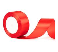 Ruban De Noël Épais En Satin Rouge Épais De 40 Mm De Large Pour Emballage Cadeau,Gâteau,Cheveux,Bouquet,Artisanat,Décoration De Voiture De Mariage