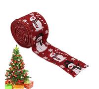 Ruban de Noël pour loisirs créatifs 5 m x 5 cm Décoration Emballage Loisirs | Ruban des Fêtes pour Fête Couronne Bouquet Nœuds Cheveux Gâteau Pâtisserie Ornements Mariage Rouge