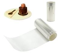 Ruban de Patisserie Transparent pour Décoration de Gâteaux - Rouleau à Gâteau Mousse, Collier Materiel Rodoide (10cm x 10m)