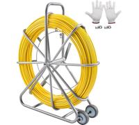 Ruban de pêche en fibre de verre - Ruban de tirage Spirale de tirage 200mx7,9mm - Guide de câble robuste
