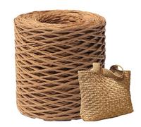 Ruban de raphia - Cordon d'emballage naturel, brin de papier | Matériau de paille au crochet, fibre de vannerie faite à la main, embellissement décoratif d'emballage cadeau avec projet d'arrangement f