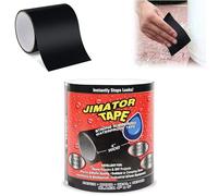 Ruban de réparation de liaison en silicone, ruban flexible imperméable à l'eau, liaison forte, arrêt instantané des fuites, ruban en caoutchouc, joint étanche pour les fuites de tuyaux (Black)