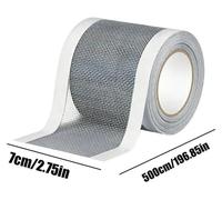 Ruban de réparation pour moustiquaires - Bande de filet auto-adhésive - Découpe facile - Forte adhérence - Filet en plastique - Pour fenêtres - 7 cm x 5 m