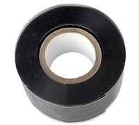 Ruban de réparation silicone isolant et auto-soudant, auto amalgamant, colmate les fuites, étirable et étanche aux UV, à l'air et à l'eau, conditions extrêmes, auto agrippant - Noir - 3m x 25mm