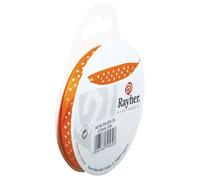 Ruban De Satin Pointillé, Orange, 9,5 Mm, Rouleau 10 M