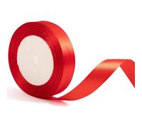 Ruban De Satin Rouge De 20 Mm De Large Pour Emballage Cadeau De Noël Et De Noël 22 M