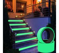 Ruban de sécurité lumineux auto-adhésif, ruban lumineux décoratif de bricolage, ruban d'avertissement de sécurité pour escalier de scène, ruban d'avertissement Fluorescent vert blue 3cmx3m