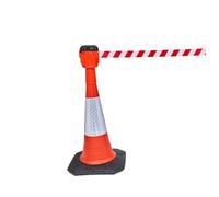 Ruban de signalisation rétractable for cônes de signalisation - 10 mètres et bande blanche for la gestion du trafic et des piétons(12pcs)